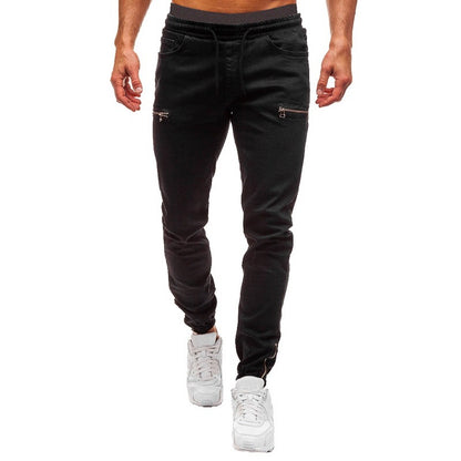 White Pants Jeans Trousers For Men Retro Party Work Mens