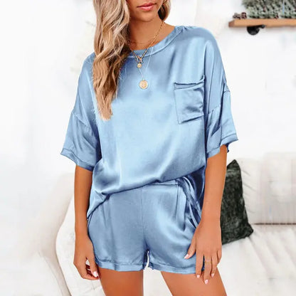 Summer Satin Pajamas Set Women